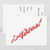 Abschiedskarte Einladung (Vorne/Hinten)