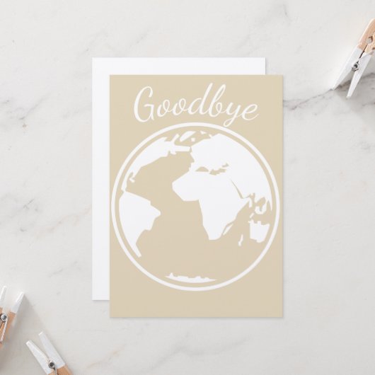 Abschiedskarte Karte (Vorderseite/Rückseite Beispiel)