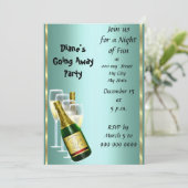 Abschiedskarte Party Einladung gut Bye (Stehend Vorderseite)