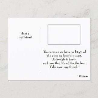 Abschiedskarten für Ihren Freund Postkarte