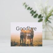 Abschiedskarten für Ihren Freund Postkarte (Stehend Vorderseite)