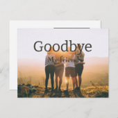 Abschiedskarten für Ihren Freund Postkarte (Vorne/Hinten)