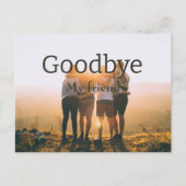 Abschiedskarten für Ihren Freund Postkarte (Vorderseite)