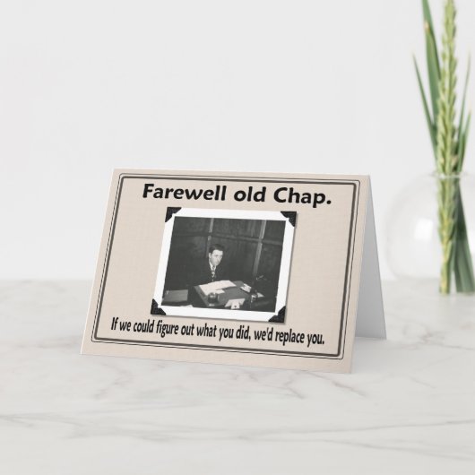 Abschiedsmitarbeiter Karte (Vorderseite)