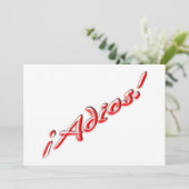 Abschiedsparty-Einladung, Spanisch Einladung (Stehend Vorderseite)