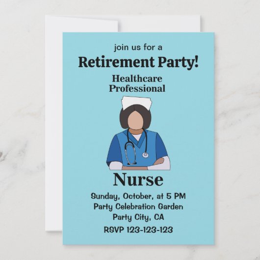 Abschiedsparty für Pflegefachkraft im Gesundheitsw Einladung (Vorderseite)
