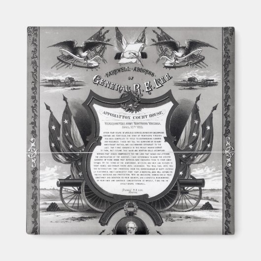 Abschiedsrede von General Robert E. Lee Magnet (Vorne)