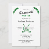 Abschiedsruhe Golf Club Wreath Themed Party Einladung (Vorderseite)
