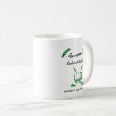 Abschiedsruhe Golf Club Wreath Themed Party Kaffeetasse (VorderseiteRechts)