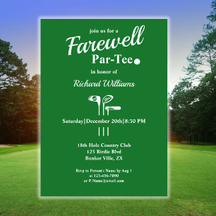 Abschiedsruhestand Golf Clubs Themenparkplatz Par  Einladung
