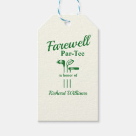 Abschiedsruhestand Golf Clubs Themenparkplatz Par  Geschenkanhänger