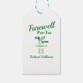 Abschiedsruhestand Golf Clubs Themenparkplatz Par  Geschenkanhänger (Rückseite)