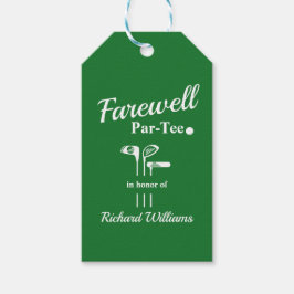 Abschiedsruhestand Golf Clubs Themenparkplatz Par  Geschenkanhänger
