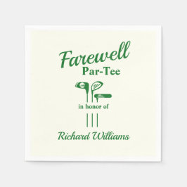 Abschiedsruhestand Golf Clubs Themenparkplatz Par  Serviette