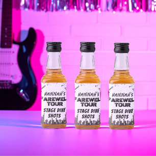 Abschiedstournee Punk-Rock-Junggesellinnenabschied Alkoholflaschenetikett