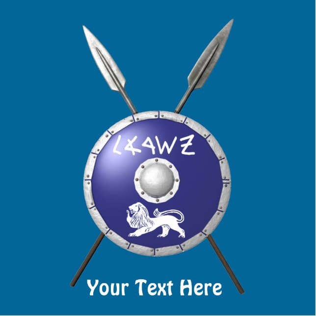 Abschirmung und Speere Fotoskulptur Magnet (Vorne)