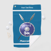 Abschirmung und Speere Golfhandtuch (Insitu)