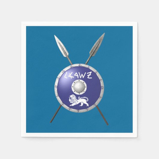 Abschirmung und Speere Serviette (Vorderseite)