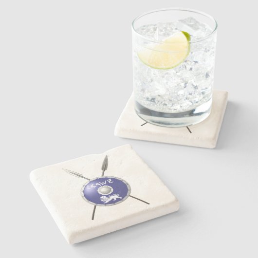 Abschirmung und Speere Steinuntersetzer (Seitenansicht)