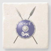 Abschirmung und Speere Steinuntersetzer (Vorderseite)