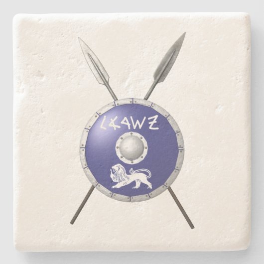 Abschirmung und Speere Steinuntersetzer (Vorderseite)