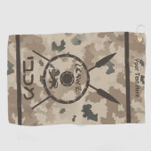 Abschirmung und Speere - Wüste Golfhandtuch (Horizontal)