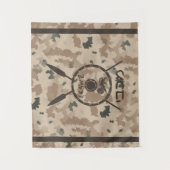 Abschirmung und Speere - Wüste Wandteppich (Vorderseite)