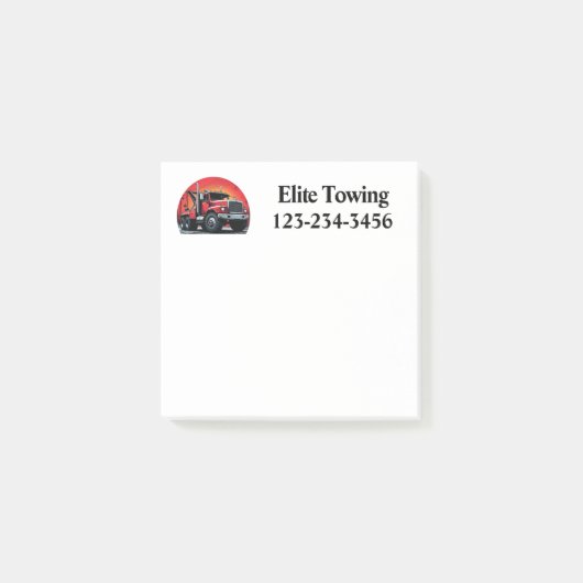 Abschleppdienst oder jedes Firmenlogo Post-it Klebezettel (Vorderseite)
