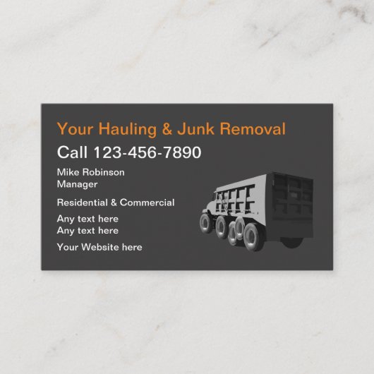 Abschleppdienste Visitenkarte (Vorderseite)