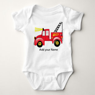 Abschleppwagen "addieren Ihr eigenes Namens " Baby Strampler