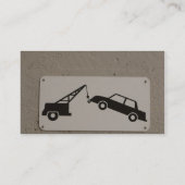 Abschleppwagen hält Visitenkarte instand (Rückseite)