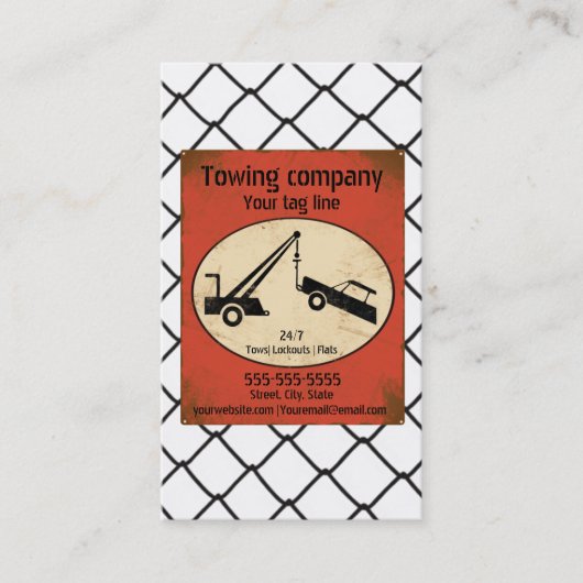 Abschleppwagen-Visitenkarte Visitenkarte (Vorderseite)