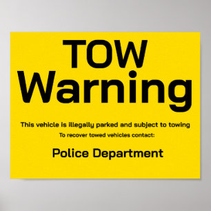 Abschleppwarnung Poster