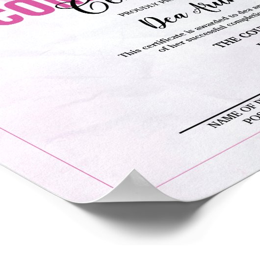 Abschließende Wasserfarbe Poster (Ecke)