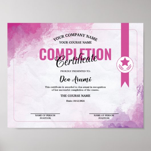 Abschließende Wasserfarbe Poster (Vorne)