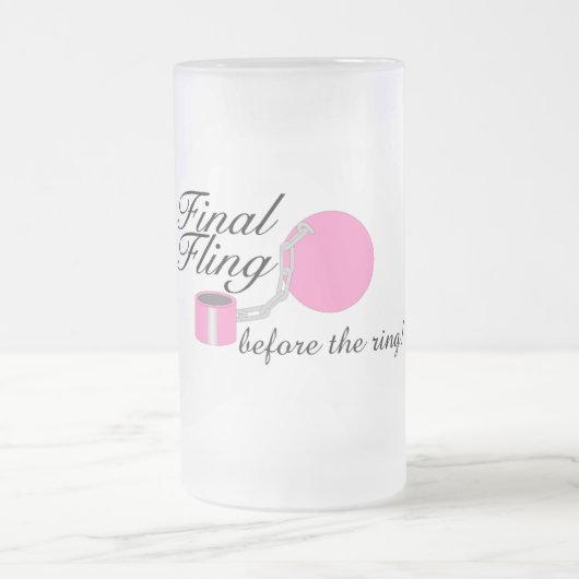 Abschließender Fling vor dem Ring Mattglas Bierglas (Mittel)