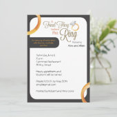 Abschließender Fling vor dem Ring-Party laden ein Einladung (Stehend Vorderseite)