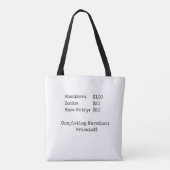 Abschließender Marathon: Unbezahlbar Tasche (Rückseite)