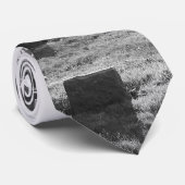 Abschließender Sonnenuntergang (b&w) Krawatte (Gerollt)