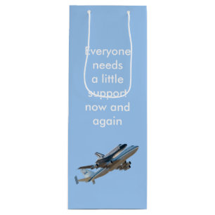 Abschließendes Flug-Foto der Raum-Shuttle-Bemühu Geschenktüte Für Weinflaschen