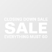 Abschließendes Verkaufszeichen Fensteraufkleber (Blatt)