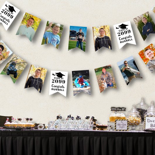 Abschluss 12 Fotos Class Year Glückwunsch Name Wimpelkette