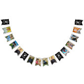 Abschluss 12 Fotos Glückwunsch Jahr Name Schwarz Wimpelkette (Alle)