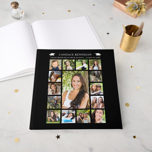 Abschluss 15 Fotocollage Gästebuch (Vorderseite offen)