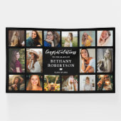 Abschluss 16 Fotocollage Herzlichen Glückwunsch Banner (Horizontal)