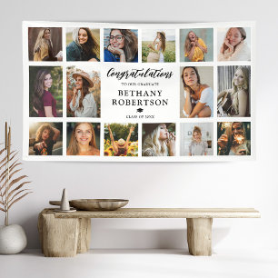 Abschluss 16 Fotocollage Herzlichen Glückwunsch Banner