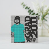 Abschluss 2011 Party Einladung Cartoon Foto 1 (Stehend Vorderseite)