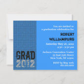 Abschluss 2012 Party Graphic Blue Einladung (Rückseite)