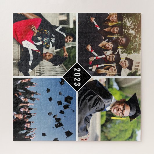 Abschluss 2020 FotoCollage Keepake Memory Puzzle (Horizontal)