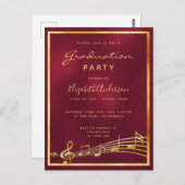 Abschluss 2020 Party Bordeaux Postkarte (Vorne/Hinten)